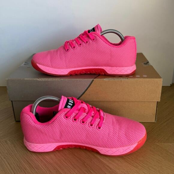 NOBULL Women's Outwork in Neon Pink Training Sneakers  - Men 4.5- W 6 - Picture 11 of 15